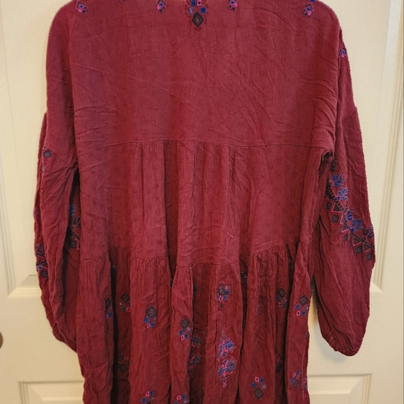 Free People Embroidered Folk Blouse - Picture 2 of 7